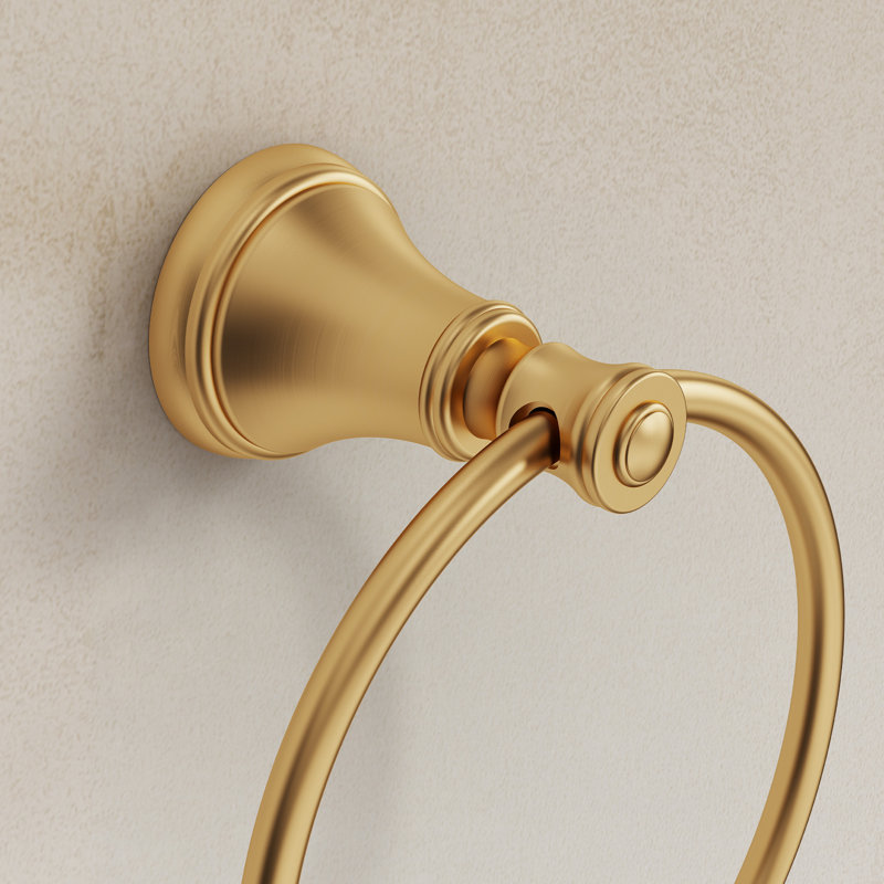 Anneau à serviettes mural en acier inoxydable, Brushed Gold