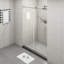 Porte de douche en verre trempé transparent de 5/16 po (8 mm), 60 po x 76 po, nickel brossé, extension de qualité de salle de bain en verre de 60 po de largeur x 76 po de hauteur, garantie de durabilité