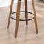 Swivel Upholstered and Faux Leather Bar Stool-964454553-964454555