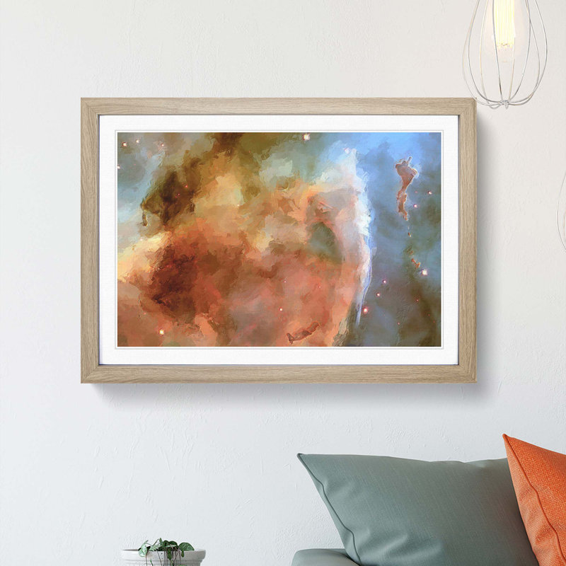 Universe Vol.40 in Abstract - Picture Frame Graphic Art Print, Oak Framed, 62cm H x 87cm W x 2cm D