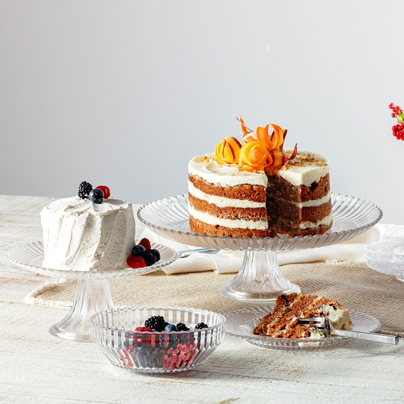 Fortessa Archie Glass Cake Stand, Clear