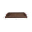 Plateau décoratif fabriqué à la main avec surface lisse texturée en suède - Parfait comme plateau de repose-pieds ou de table basse pour une décoration intérieure élégante - Plateau décoratif pour les essentiels de service ou d'organisation - 19 po, brun