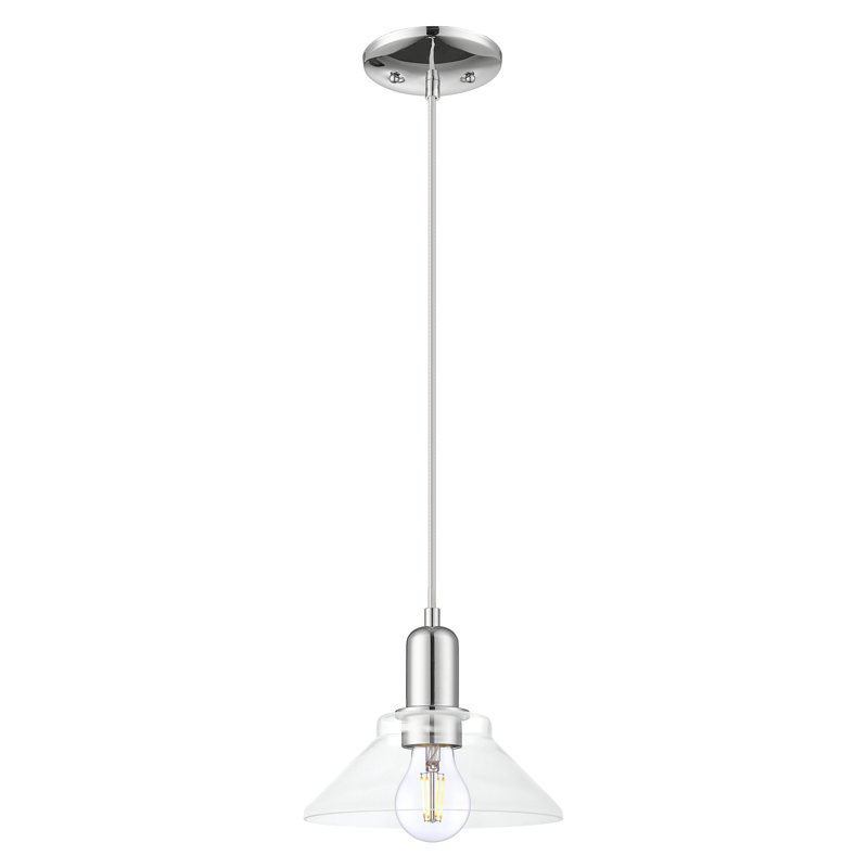 Arcadia - Orwell - Mini-luminaire suspendu à cordon 8 lumières 1 po, Clair, Chrome poli