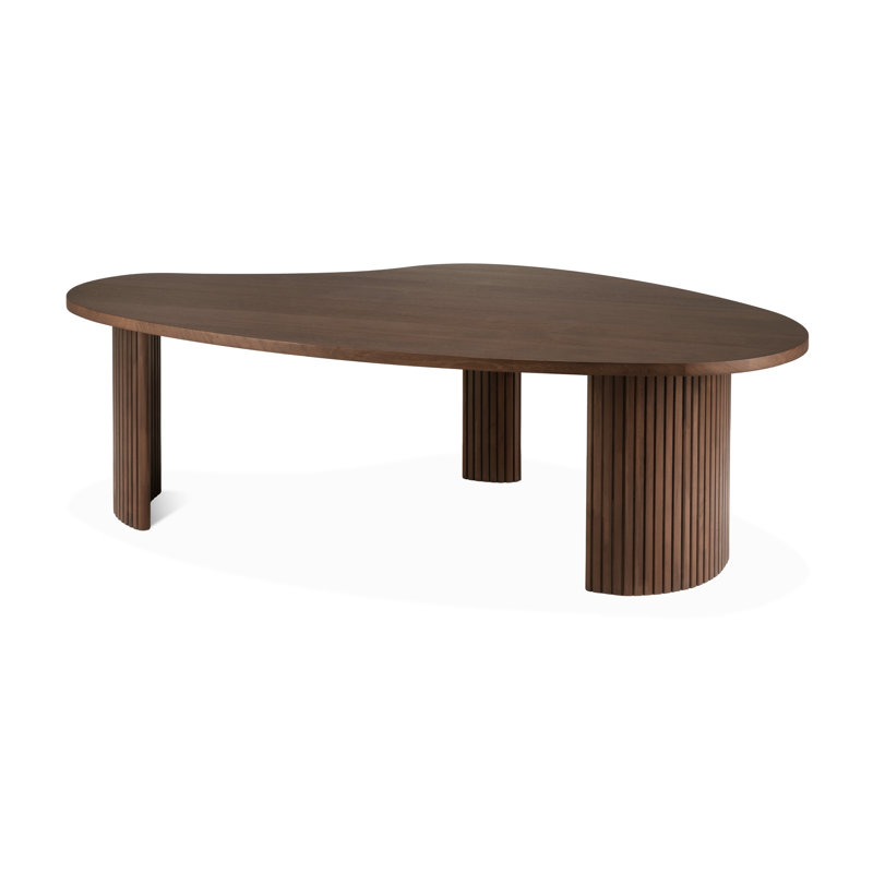 Boomerang Solid Wood Coffee Table, Brown