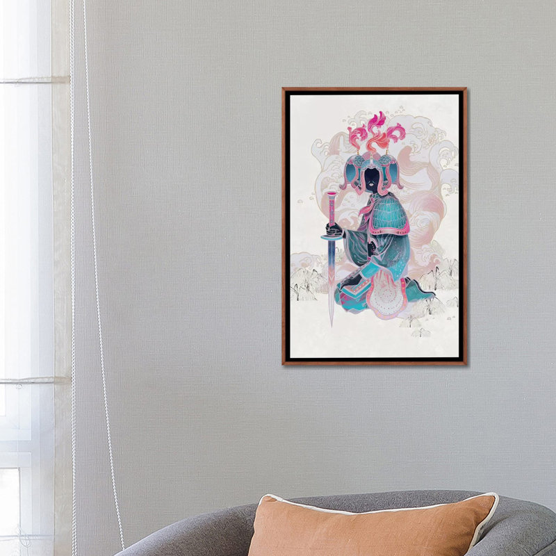 Porcelain Pillows V par Sija Hong - reproduction d'art, Pas de tapis, H 26 po x l 18 po x 1,5 po, Classic Wood Framed
