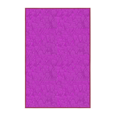 Tapis décoratif rose à motif géométrique schrogeurs