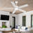 52 inch Modern White Ceiling Fans with Led Lights and Remote/app Control, Reversible DC Motor, 3CCT Dimmable, Noiseless, Ceiling Fan for Bedroom, Indoor/Covered Outdoor Use-117580826-117580825