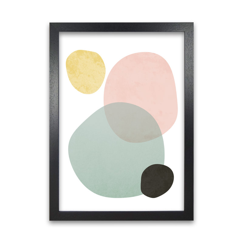 Abstract Pastel Original - Print, 30cm H x 21cm W x 3cm D, Black Frame