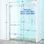 Verre trempé transparent de 5/8 po 8 mm d'épaisseur, acier inoxydable 304 en nickel brossé, porte de douche l 56 à 60 po x H 75 po, structure de tube rectangulaire coulissante simple à assemblage facile
