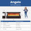 Corrigan Studio 195cm W Clear Electric Fireplace with 5000 BTU