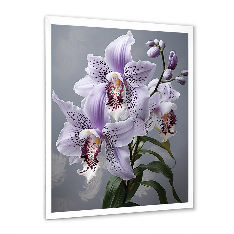 Hibiscus scintillant beauté II - art mural floral salon, Cadre photo blanc, H 40 po x l 30 po x P 1,5 po