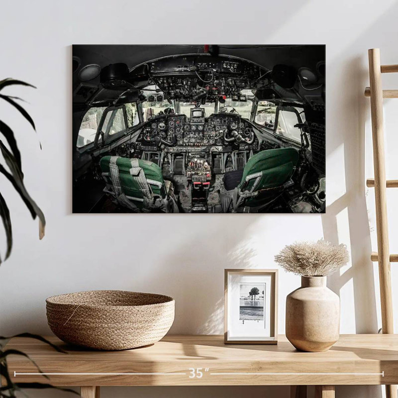 Cockpit d'avion Mehar Retro, H 8 po x l 12 po