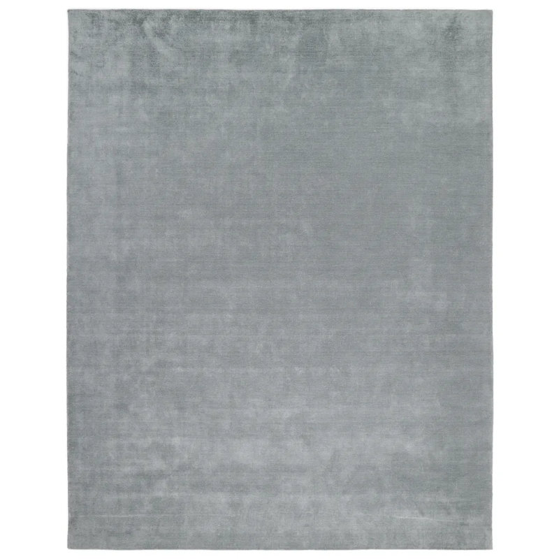 Beaudry Hand-Knotted Wool Area Rug in Charcoal, Rectangle 5' x 8'