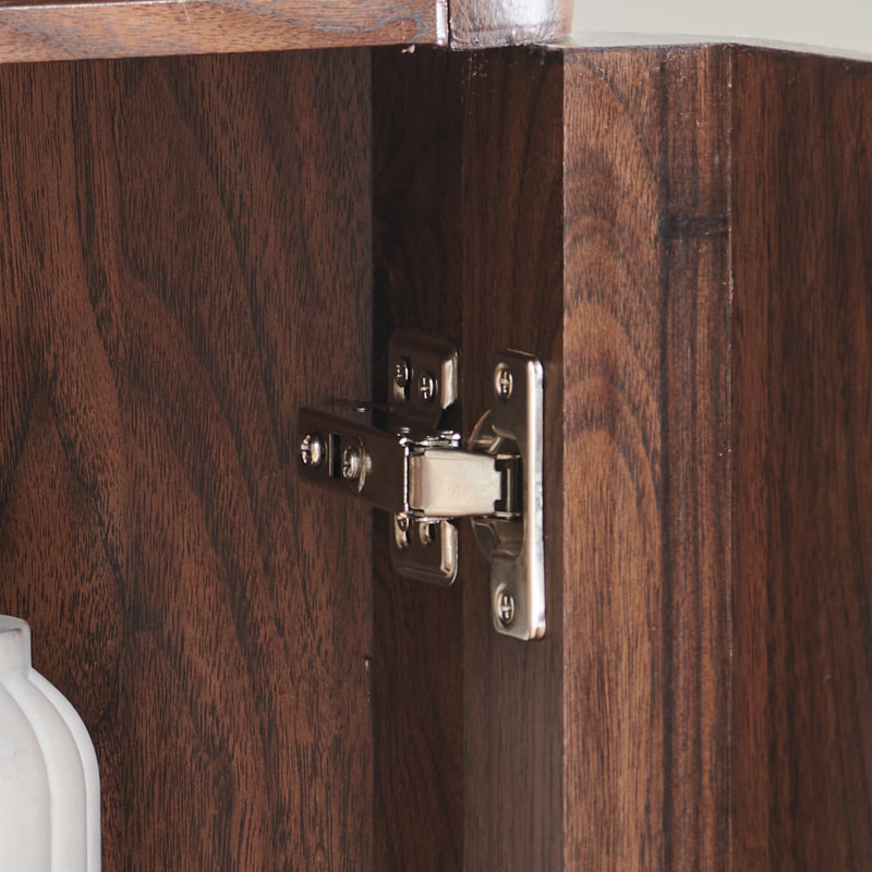 Armoire de coin moderne à 2 portes, armoire de rangement compacte avec tablette réglable, brun, Brun