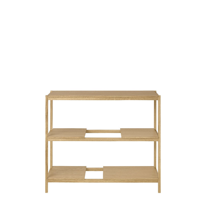 SUKOYA Bookcase, (3 Shelves) 36.3"H x 41.4"W x 15.8"D, Brown