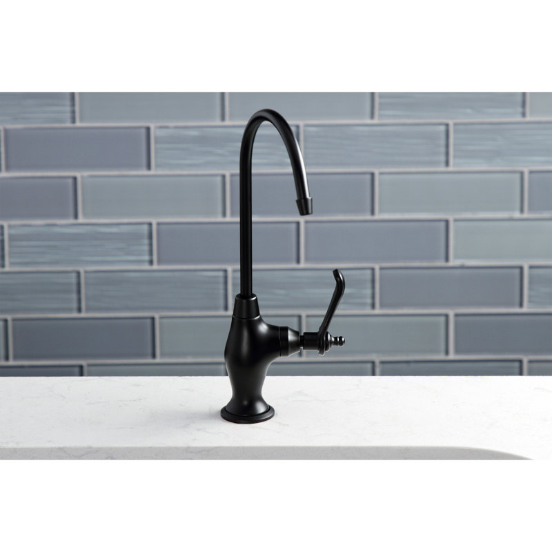 Kingston Brass Templeton Single-Handle 1-Hole Deck Mount Water Filtration Faucet, Matte Black