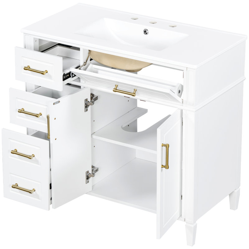 Meuble-lavabo simple 36 po blanc