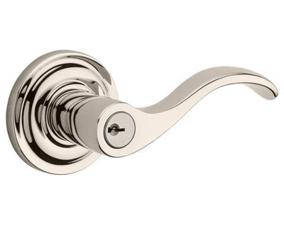 Curve Keyed Door Lever with Traditional Round Rose