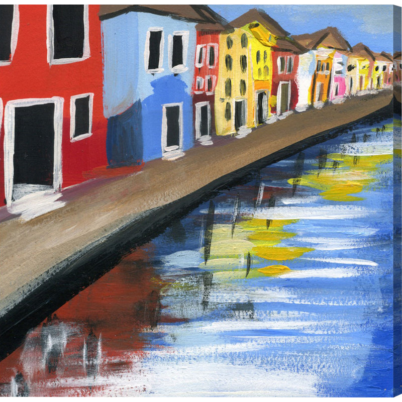 « colortown », reproduction sur toile tendue, H 12 po x l 12 po x P 2 po