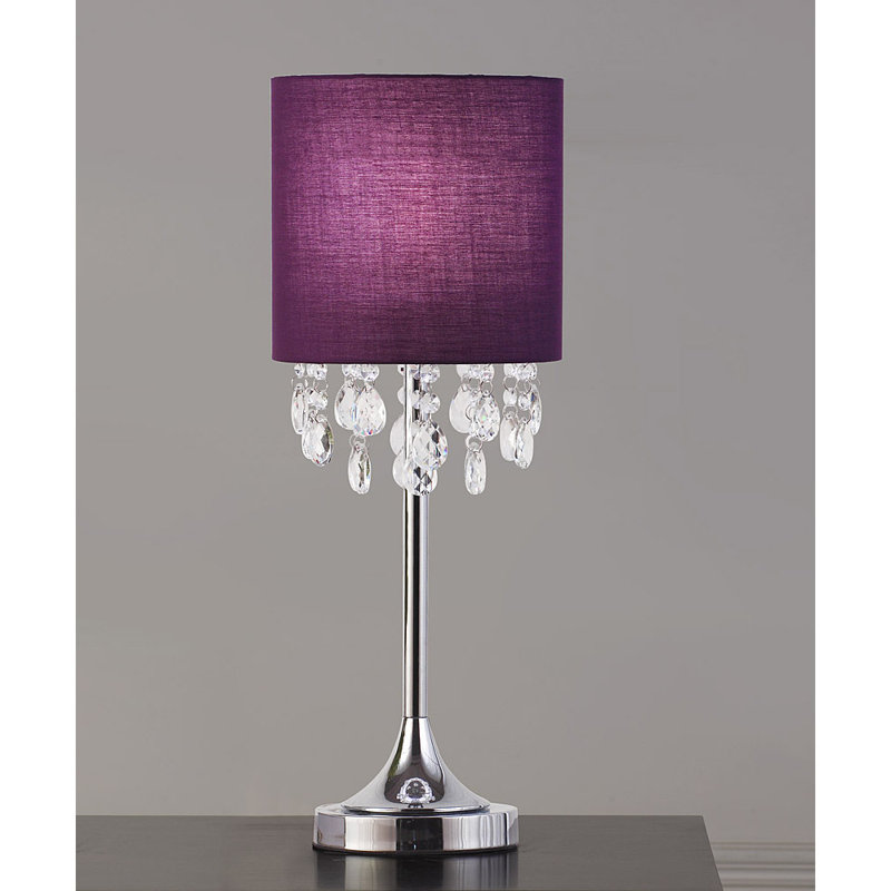 Elina Metal Table Lamp, Purple