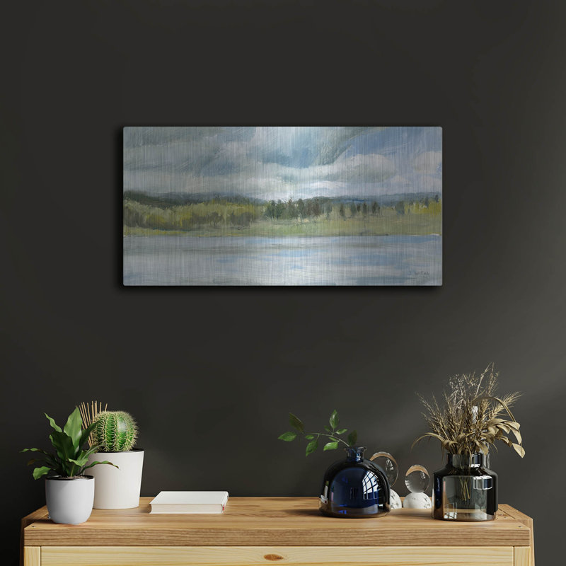 Lark Manor ™ «Interior Lake 1» par James Wiens, art mural en métal, H 12 po x l 24 po
