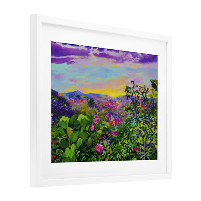 Impression encadrée sous verre Highland Flora Overmir, conception par Lee Ann Zirbes