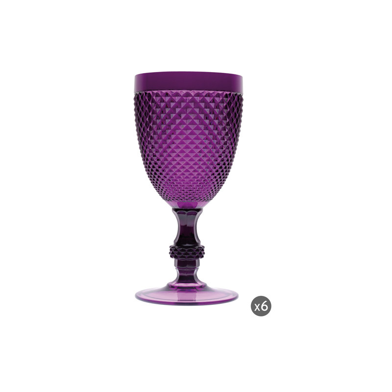 Diamond 390ml Goblet Set, Purple