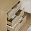Table de chevet 3 tiroirs, table de chevet en bois 22,8 po Rattan-32604693