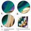 «Mauve, vert et or», "Bold Strokes III" - 3 pièces sur toile tendue-87919306