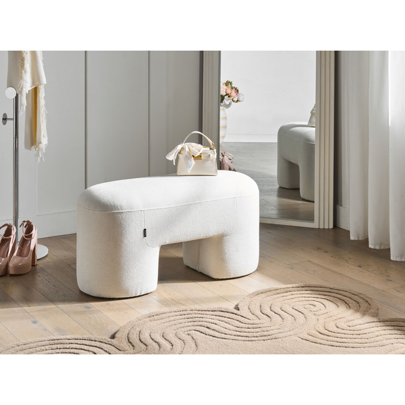 Bench Decorah Boucle , White