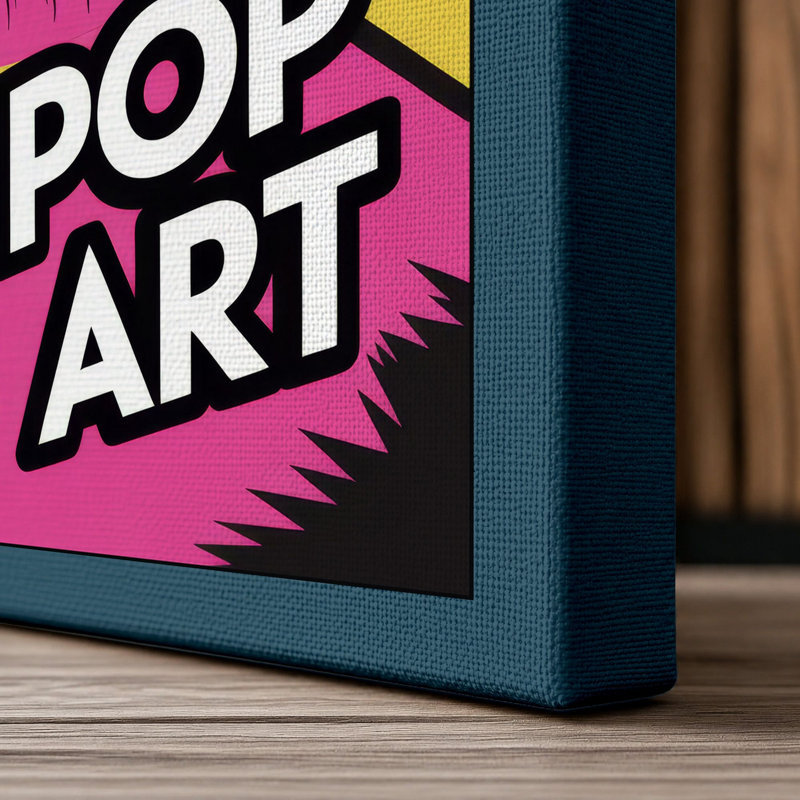 Eye Pop Art - Wrapped Canvas, 36x24 - 91.4 x 61.0 cm, Teal Border