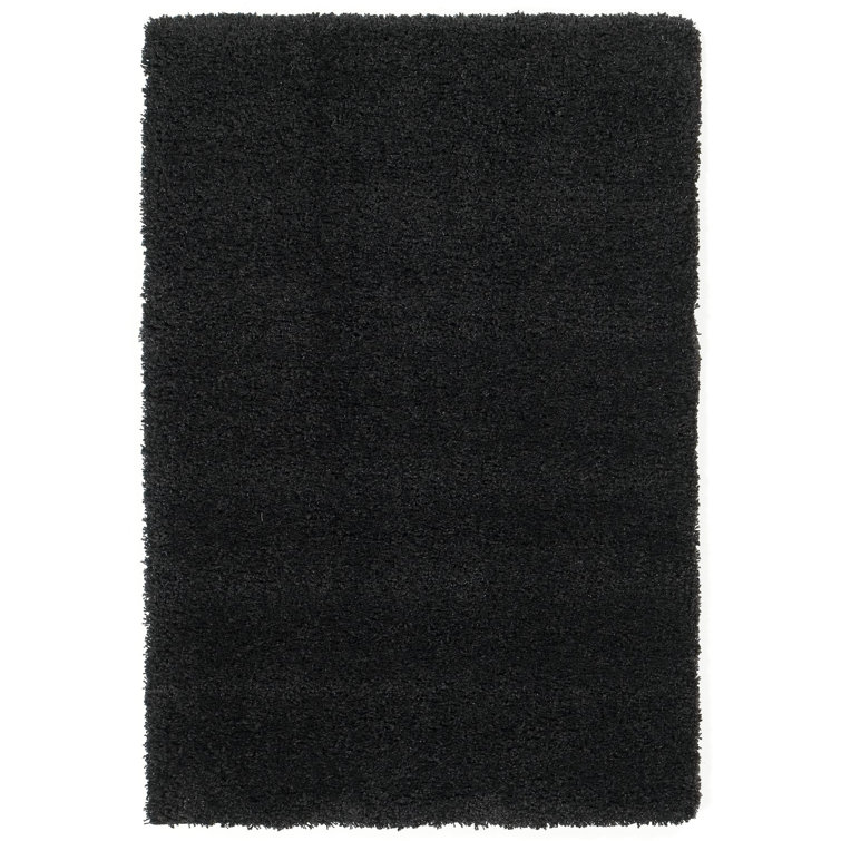House Additions Lobby Shaggy Flatweave Black Rug | Wayfair.co.uk