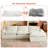 Balendin Feather Down Boneless L-Shaped Sectional Sofa, Apartment Couch with Ottoman,Modular-1506986623