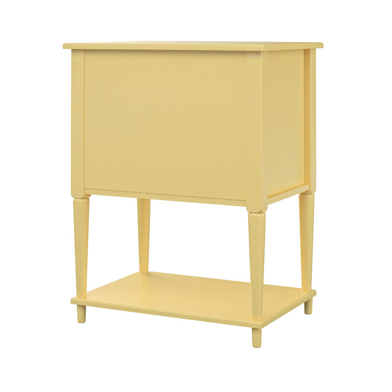 Alferetta 55.9cm Solid Wood Sideboard, Yellow