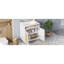 Meuble-lavabo de 76 cm avec lavabo en céramique, structure en bois massif, tablette réglable et panneaux avant pour un rangement moderne et polyvalent.