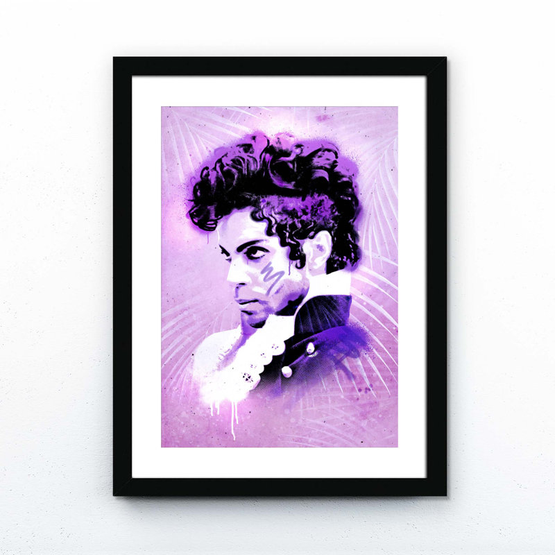 Prince In Paradise - Print on Canvas, Matte Black/White Framed, 40cm H x 30.48cm W x 5cm D