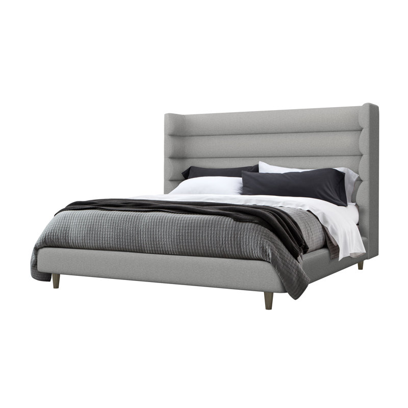 Ornette Upholstered Wingback Bed, California King, Fresco