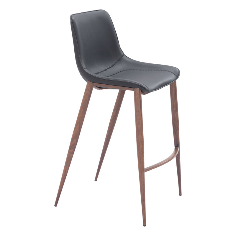 Tabouret de bar Hostetter (ensemble de 2), Noir, noir, noir, noir, Tabouret de comptoir (siège d'une hauteur de 29,9