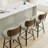 26" Swivel Upholstered Counter Stool with Walnut-Finish Bentwood Frame-114223069-114223065