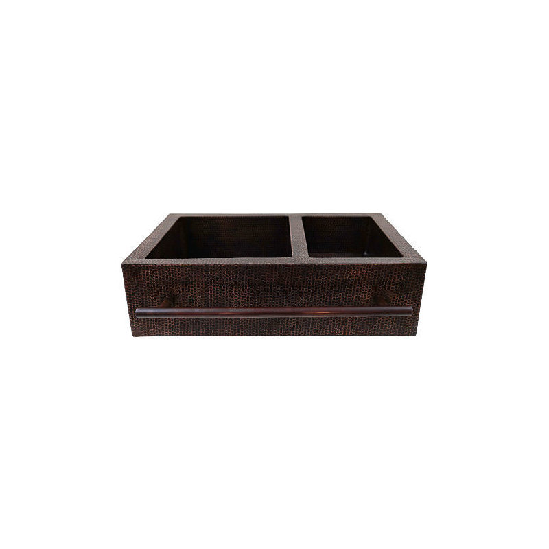 Bloomsbury Market 600mm W Double Bowl Copper Kitchen Sink