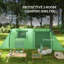 Outsunny 3-4 Man Camping Tent Tunnel Tent 3000mm Waterproof Dark Green