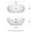 Rebecca 60'' x 32'' Soaking Acrylic Bathtub-50480683