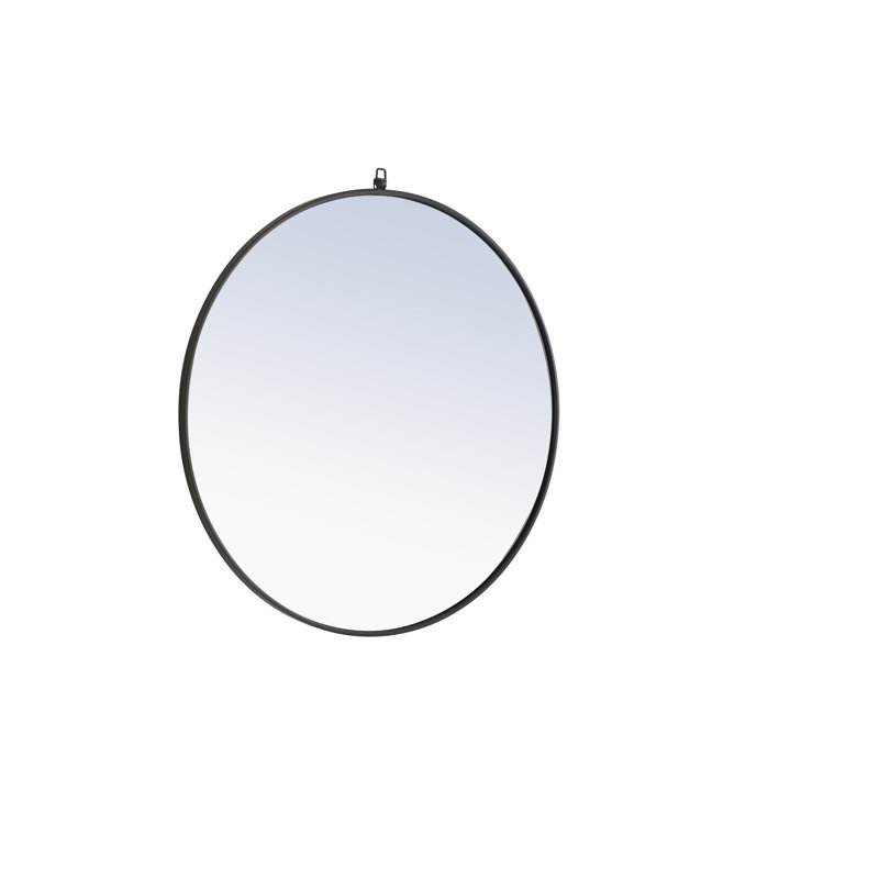 Miroir Cassie, 28 po x 28 po, Noir