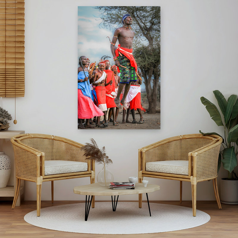 Reproduction d'art mural africain, 60" H x 40" W