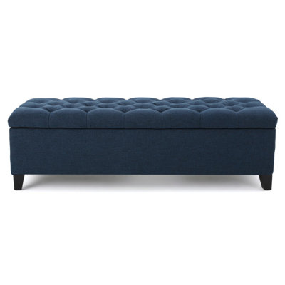 Banc de rangement contemporain avec repose-pieds rectangulaire rembourré | Idée de cadeau
