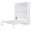 Grand lit escamotable mural avec tablettes