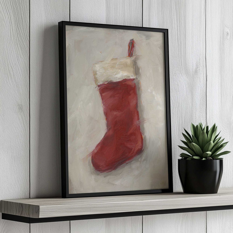 Impression sur toile Traditional Stocking I par Ethan Harper, H 16 po x l 12 po, Impression sur cadre ouvert sans papier mat
