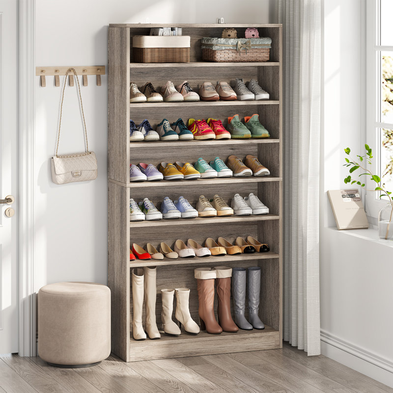 Armoire de rangement à chaussures Teneya, Gris délavé