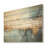 Modern Coastal Blue And Gold River I - Coastal Ocean Wood Wall Art On Natural Pine Wood-293181893