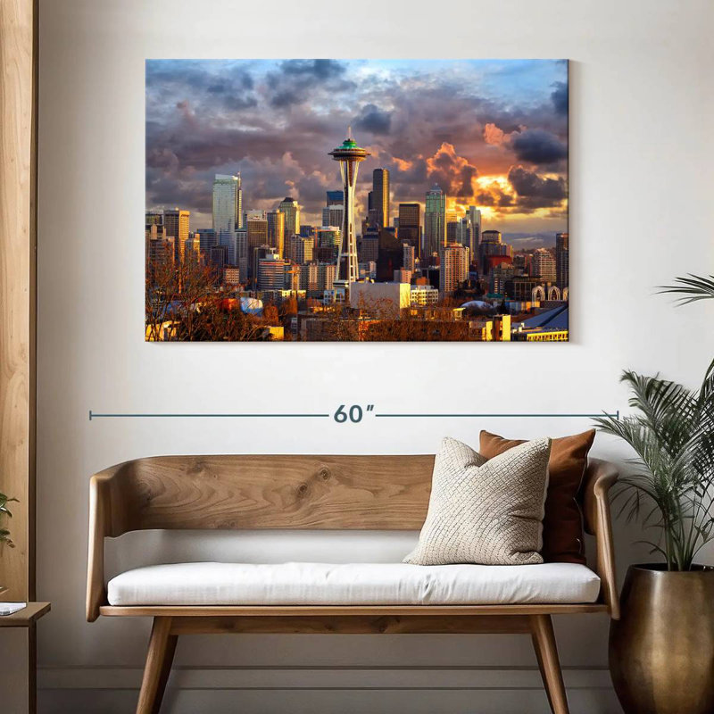 Sireci Seattle Skyline, 32" H x 48" W